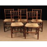 A Set of Five 'Dales' Ash Spindle-back Side Chairs attributed to the North-West Country,