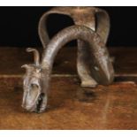 A Chased Iron-work Carriage Hook with Dragon's Head terminal, Lombardy, 17th/Early 18th century,