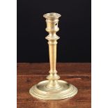 A 17th Century French Bronze Candlestick.