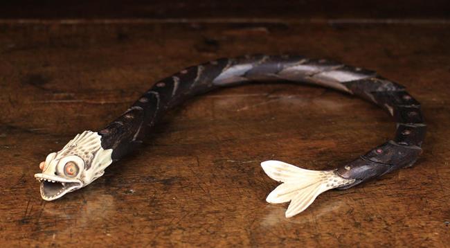 An Early 19th Century Articulated Wooden Sea Serpent.