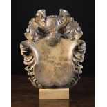 An 18th Century Carved Marble Armorial Plaque.