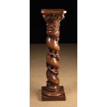 A Carved Oak Solomonic Column.