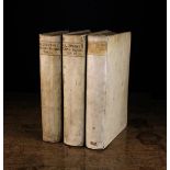 Three 18th Century Antiquarian Vellum Bound Books: "Hochfurstlich-Sachsischen Geheimbden Raths