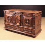 A Late 17th Century Inlaid Mule Chest with ornamental appliqués.