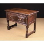 A Small 17th Century & Later Oak Dresser/Side Table.