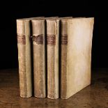 Four 18th Century Antiquarian Vellum Bound Books: "Disputationum Roberti Bellarmini Politiani de