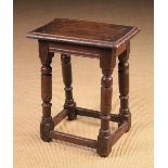 A 17th Century Oak Joint Stool.