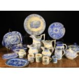A Collection of Decorative 19th Century Transfer Printed Pottery (A/F) including various jugs,