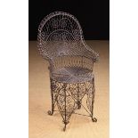 A 19th Century French Wirework Garden/Conservatory Chair.