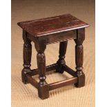 A 17th Century Oak Joint Stool.