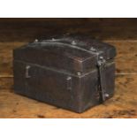 A Late 15th Century French Wrought Iron Missal Box, 4½ ins (11.