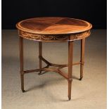 A Fine Edwardian Inlaid Mahogany Centre/Drum Table.