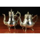 A 19th Century Decorative Continental Silver Coffee Pot & Teapot.