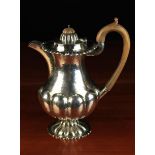 A Good Quality Hammered Silver Coffee Pot hallmarked Chester 1909,