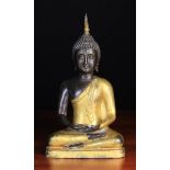 A 19th Century Chinese Tibetan Gilt Bronze Buddha.