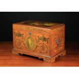 A Fine 19th Century Painted Satinwood Collector's Chest stamped EDWARDS & ROBERTS.