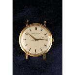 A Jaegar leCoultre 18ct Gold Wristwatch with separate leather straps.
