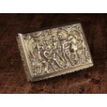 A Regency Silver Gilt Snuff Box of rectangular form,