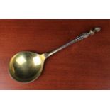 A Silver Gilt Spoon with Polish hallmarks for Thorn and maker's stamp for Johann Christian