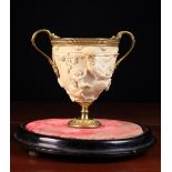 A Fine Quality Elkington Faux Ivory & Gilt Goblet.