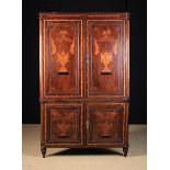 A 19th Century Inlaid Mahogany Floor Standing Corner Cupboard in the Dutch Neo-Classical Style.