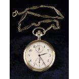 A Swiss Made Zenith Silver Pocket Watch. The case interior numbered 2476973 3221.