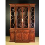 A Fine George III Mahogany Breakfront Bookcase, Circa 1770.