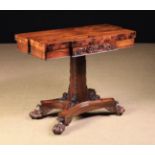 A Fine William IV Rosewood Fold Over Card table.