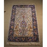 A Sarook Kashan Silk Rug, late 20th century,