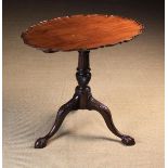 A Good Quality Chippendale Style Carved Mahogany Tilt-top Tripod table.