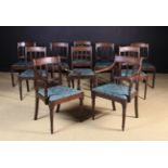 A Set of Ten George IV Mahogany Dining Chairs including two armchairs.