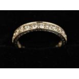 A Diamond & Platinum Full Eternity Ring set with 24 round brilliant cut diamonds approx 1.44 carats.
