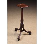 An Unusual 19th Century Mahogany Candle Stand.