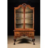 A Fine Quality 19th Century Irish Walnut Veneered Cabinet on Stand.