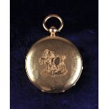 An 18 Carat Yellow Gold Full Hunter Pocket Watch.