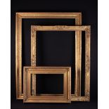 Three Gilt Picture Frames: A Large 19th Century Cavetto moulded frame (A/F) decorated with small