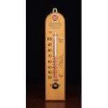 A Large Negretti & Zambra Wall Mounted Thermometer, 20½" x 4¾" (52 cm x 12 cm).