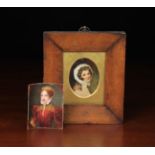 Two Miniature Paintings: A 19th Century Half Length Portrait of Mary, Queen of Scots (1542-1587),