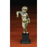 A Small 17th Century Bronze Figure of a Putto attributed to Francois Duquesnoy, 4½" (11.