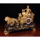 A Fabulous Quality French Empire Gilt Bronze 'Le Char de Cérès' Clock signed Julien le Roy,