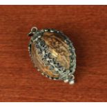 An Elizabethan Nutmeg Pomander, believed to ward off the plague,