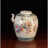 A 19th Century Chinese Oversized Teapot (lacking lid).