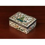 An 18th Century Champlevé Enamelled Patch Box of rectangular form.