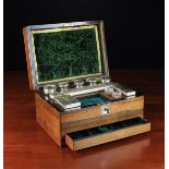 A Fine Quality Victorian Fitted Rosewood Vanity Box with key.