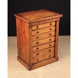 A Victorian Birdseye Maple Collectors Cabinet.