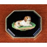 A Fine Micro Mosaic Brooch of octagonal beveled form,