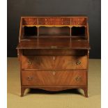 A Georgian Mahogany Veneered Fall Front Bureau.