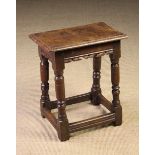 A Mid 17th Century Oak Joint Stool.