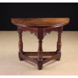 A 17th Century Joined Oak Credence Table.