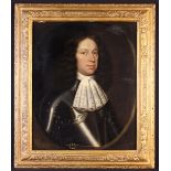 A Late 17th Century Oil on Canvas: Head & Shoulders Portrait of a Gentleman dressed in armour with